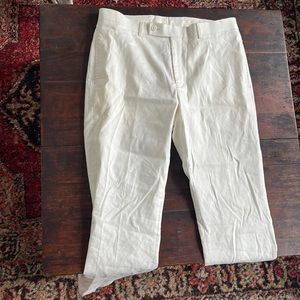 Calvin Klein slim fit white dress pants